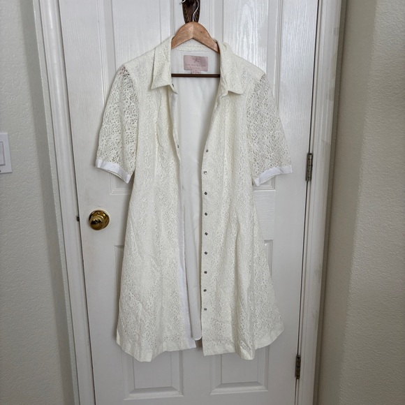 Gal Meets Glam Leighton White Lace Dress Size 14 - Picture 3 of 8